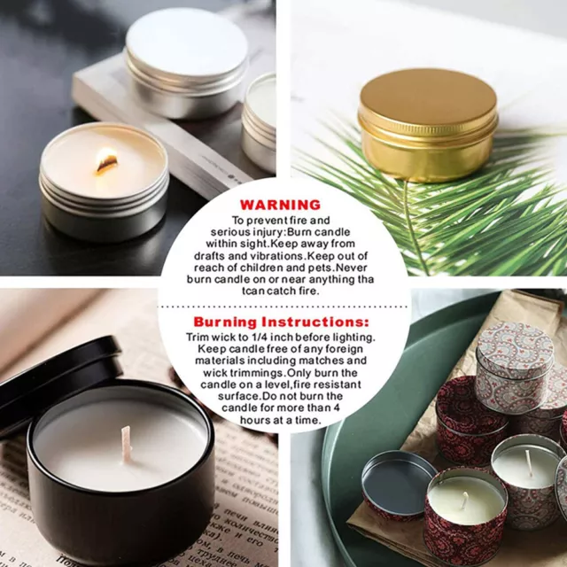 Paper Self DIY Decals Cans Candle Warning Label Safety Sticker