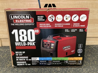 Lincoln Electric 180 HD WELD-PAK MIG/Flux-Cored Wire Feed Welder K2515-1 NEW