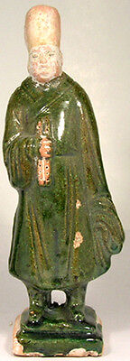Ming China Sancai Statuette Musician Flute Ancient 15thC Multi-Color Funerary