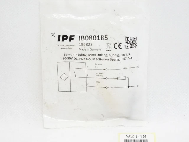 Ipf Electronique Capteur Inductive IB080185 / Neuf
