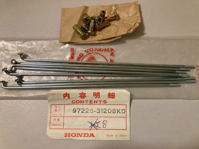 Rayons 8 Pièce 11x184 MM Honda MT 80 50 97226-31208K0 NOS