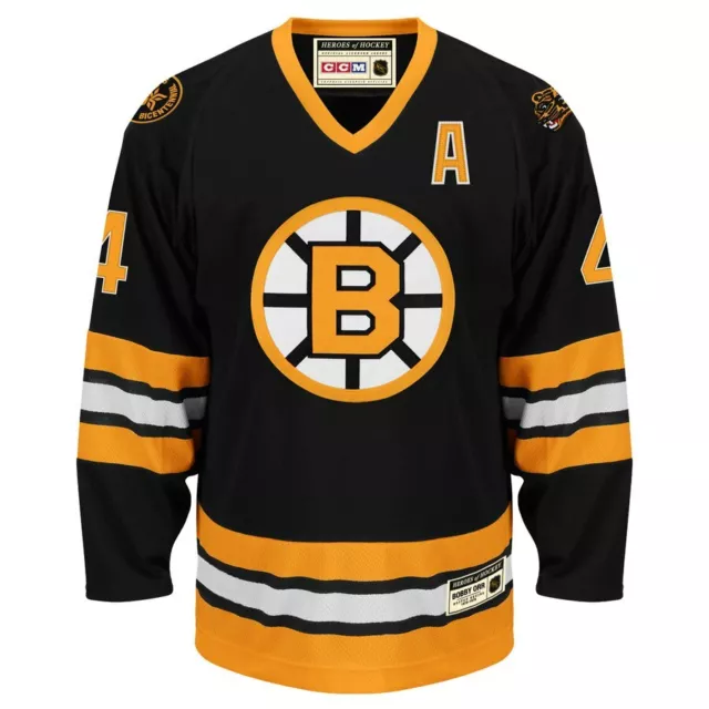 Vintage NHL Sandow SK Boston Bruins Bobby Orr Hockey Jersey, Size L, MiC