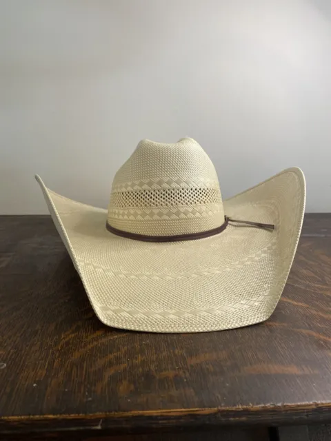 Atwood Patriot 7 1/8 Straw Cowboy Hat Long Oval