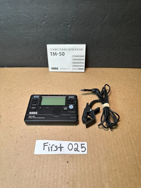 KORG TM 50 Combo Instrument Tuner and Metronome Battery Powered Black