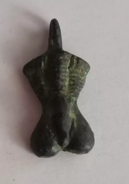 Fine Wearable Ancient Roman Bronze Phallic Pendant 200-300 Ad