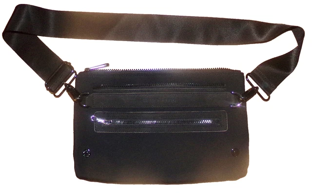 CARAA Athleta Sport black Convertible sling bag mini fanny pack belt bag
