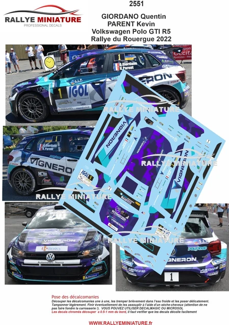 Décalcomanies 1/32 SKODA FABIA ROUILLARD - Rallye D'Antibes 2019 - Réf. 1887 - Neuf