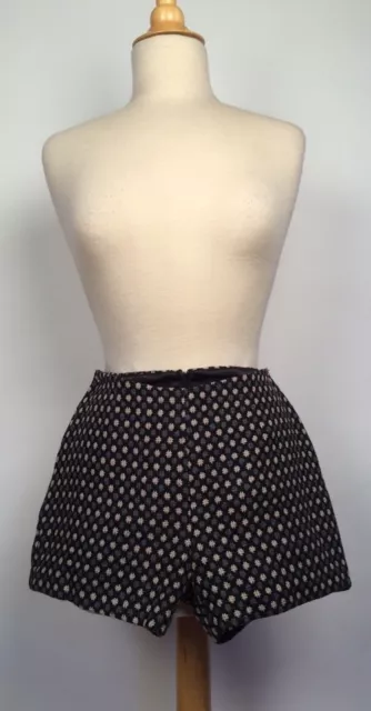 Modcloth Wool Checkered Ark & Co High Waist Shorts Small Nwt 60s Vintage Style