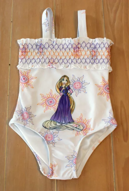 New Disney Store RAPUNZEL Tangled Swimsuit Girls XXS 2/3