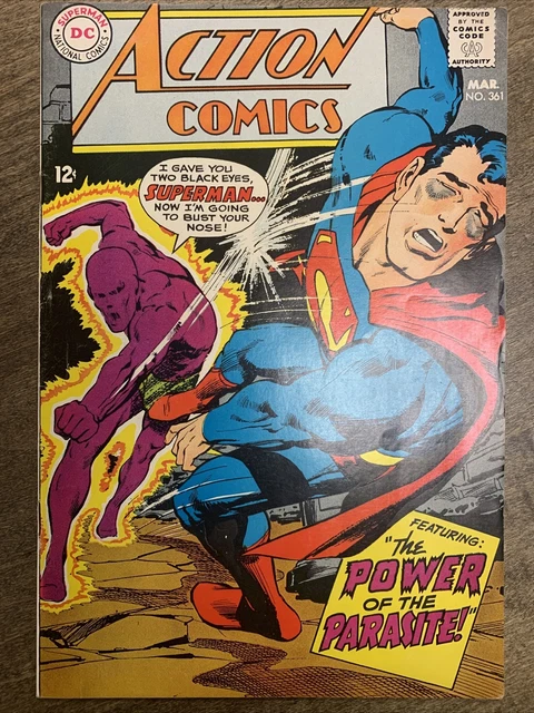 Action Comics #361 (DC, 1968) 2nd Parasite Neal Adams FN/VF