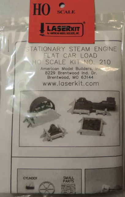American Model Builders LaserKit  Steam Engine Flat Load Kit HO Scale #210 NIP