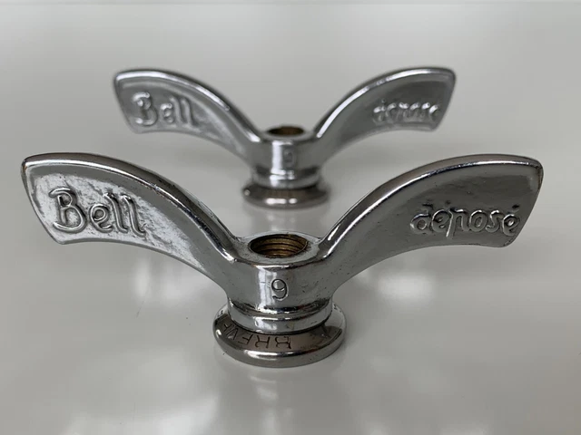 Écrou Papillon Arrière BELL Chromé - NOS Années 1930-1950 - 9.5mm