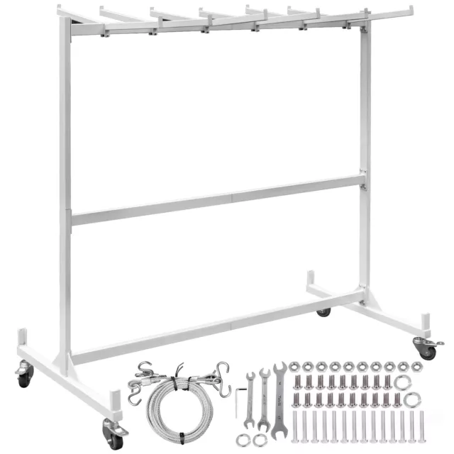 VEVOR Folding Chair Rack Dolly Cart W/Lock Casters Max 42 Chair 12 Table Hanging