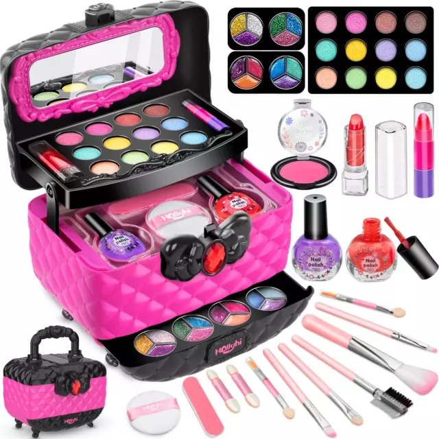 Kids Makeup Kit for Girl - 45pcs Washable Real Makeup Set Toy