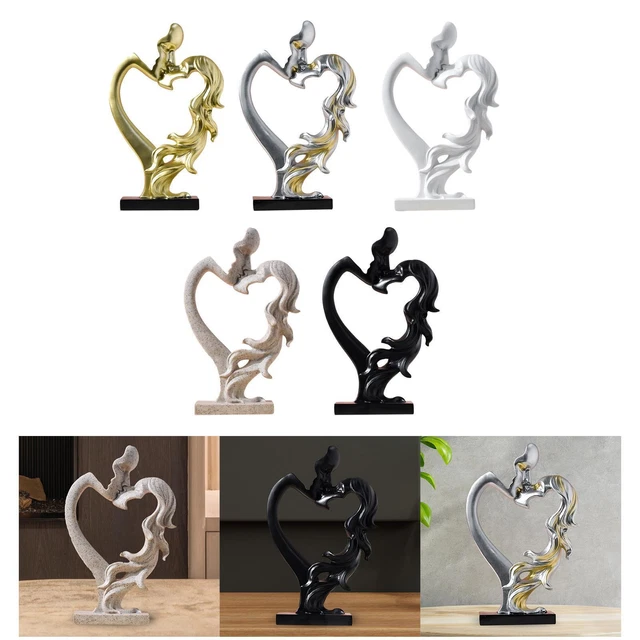 Figurine de Couple s'embrassant, artisanat d'art, Collection abstraite,