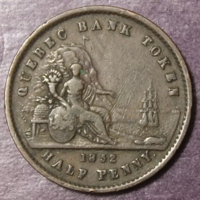 1952 Quebec Canada Half Penny Token...............Lot 858