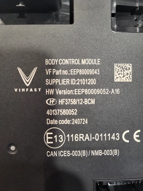 BODY CONTROL MODULE Vinfast Vf8 Oem Eep80009043 $399.99 - PicClick CA