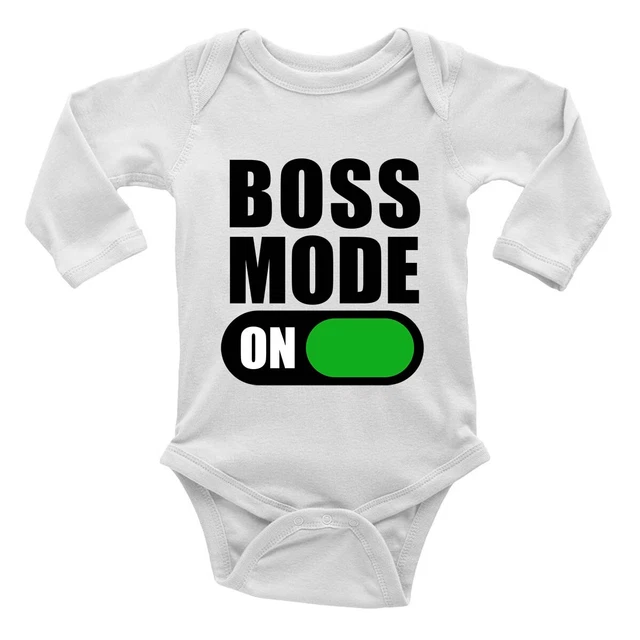 Gilet Boss mode a maniche lunghe bambino grow body ragazzi ragazze