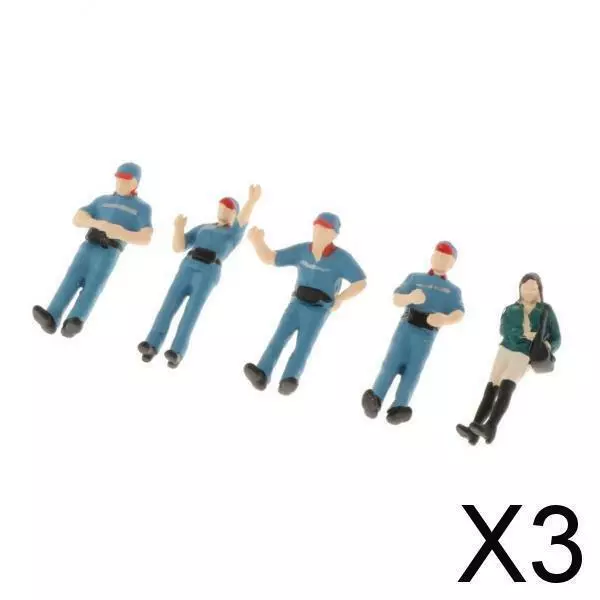 3X 1:64 Figurines miniatures peintes à la main Disposition de la
