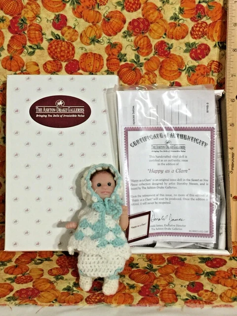 5" Ashton Drake Vinyl Doll " HAPPY AS A CLAM " in Original Box w/COA    (A64)