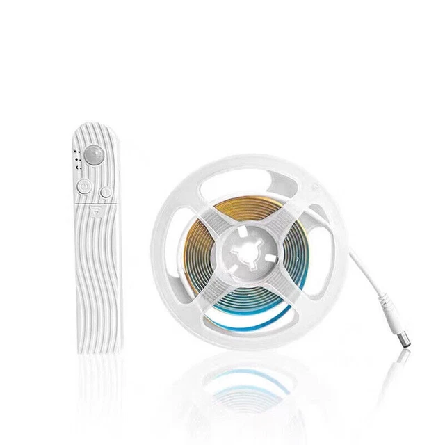 5M WHITE PIR Motion Sensor LED Strip Light Battery Powered Stairs