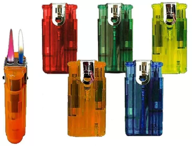 Flamejack Lighters Set Dual Flame Soft + Jet Flame Windproof Gas Refillable