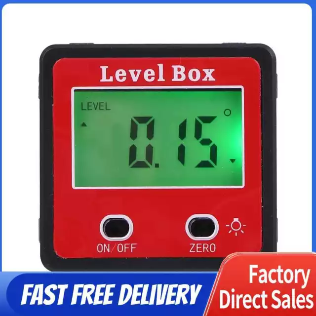 Digital Display Inclinometer Spirit Level Box Protractor Angle Finder Gauge