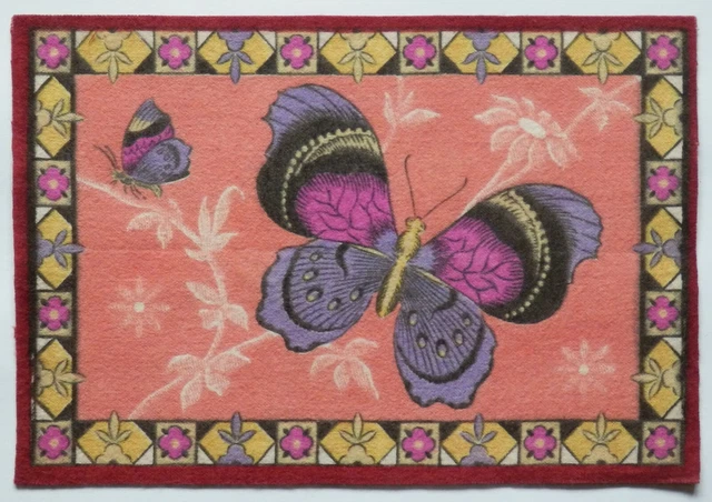 BUTTERFLY DESIGN Cigar Felt Flannel 1908 American Tobacco 8 1/4'' x 5 3/4''