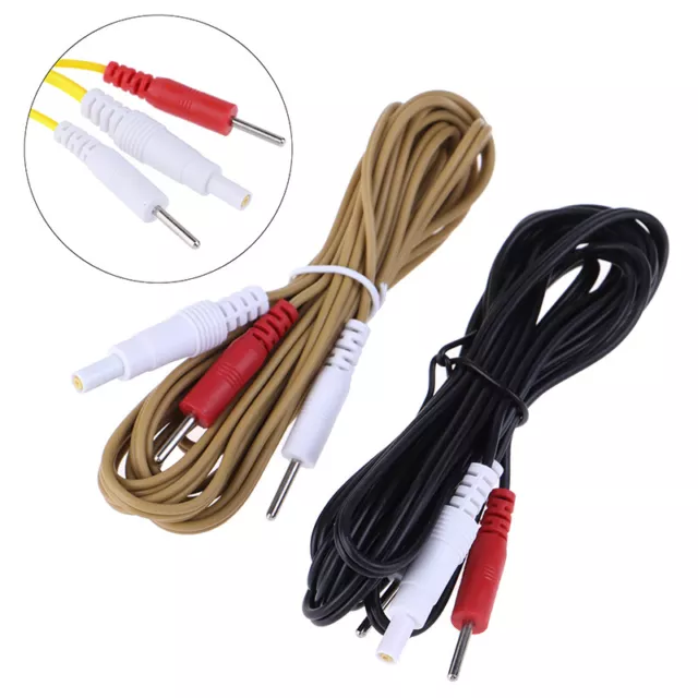 1pc Electrotherapy Electrode Lead Wires Cable Tens Massager 2.35mm Connect~m'