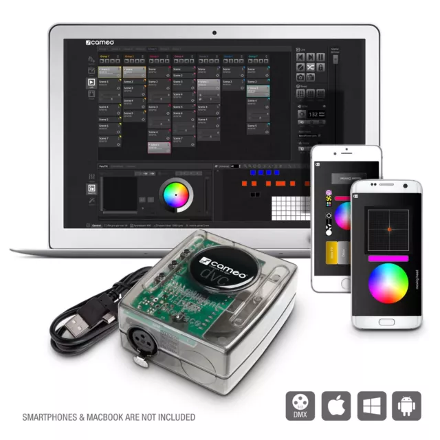 Cameo DVC DMX-Interface  Software Licht Steuerung 512 Kanal Windows Mac Daslight