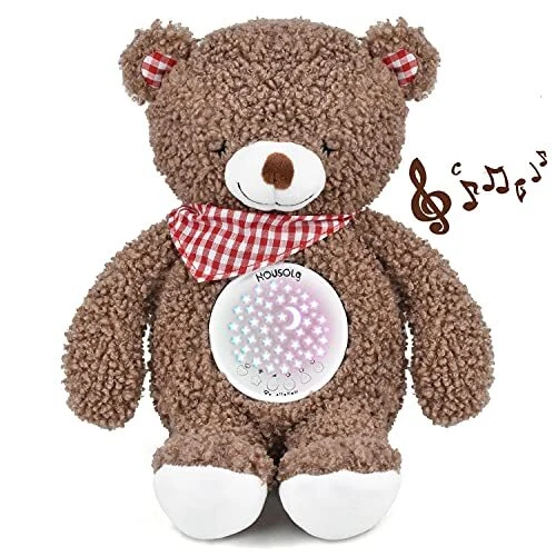 Baby Sleep Soother, White Noise Rechargeable Baby Projector Night Lig...