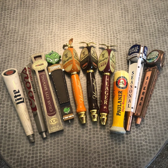 Tap Handle Lot Of 10 Used-Yuengling Lag-Okt-Hershey-Miller Lite-Coors Lt- Used! Tap Handle Lot Of 10 Used-Yuengling Lag-Okt-Hershey-Miller Lite-Coors Lt- Used!