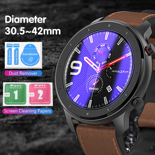 Round Protector Tempered Glass Screen Watch Bumper For Garmin Fossil Citizen