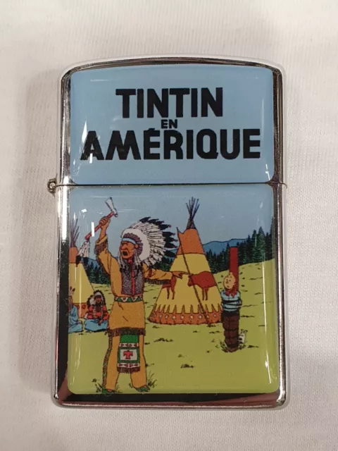 Briquet de collection " Tintin en Amérique " essence, Édition limitée.