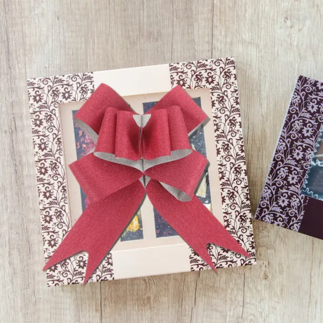 6 piezas cinta de color malva mosca decoración navideña boda