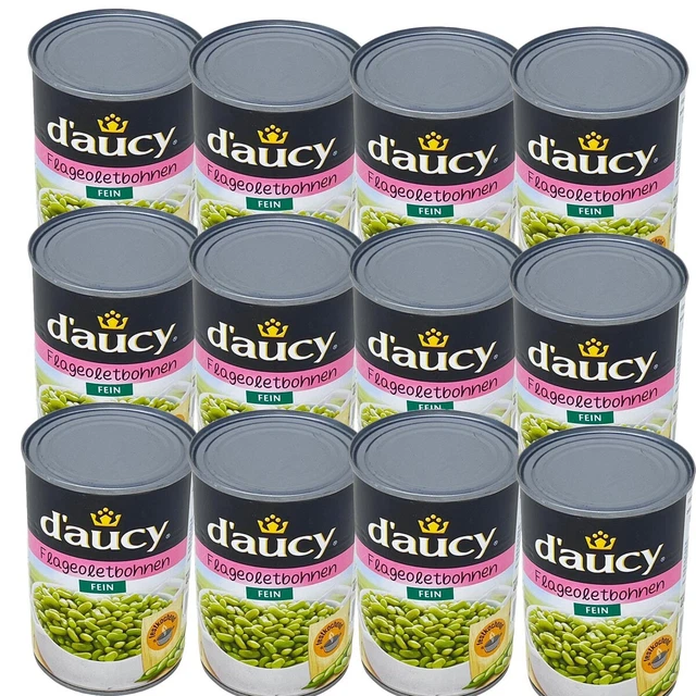 d'aucy Flageolets semi di fagioli verdi fini lattina 12 x 400 grammi