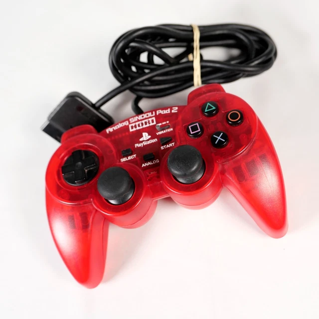 SONY PLAYSTATION 2 PS2 Hori Analog Sindou Pad 2 Clear Red Controller ...