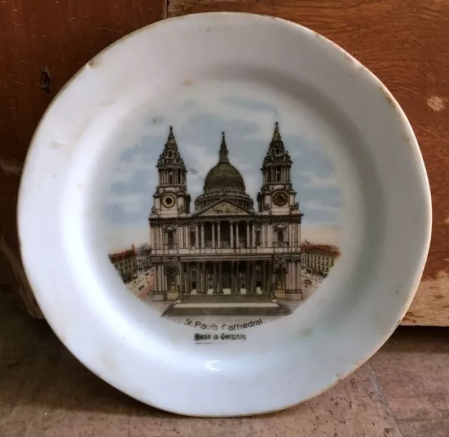 Antique Original Porcelain Ceramic Plate Beautiful Palace print Made in Germany
