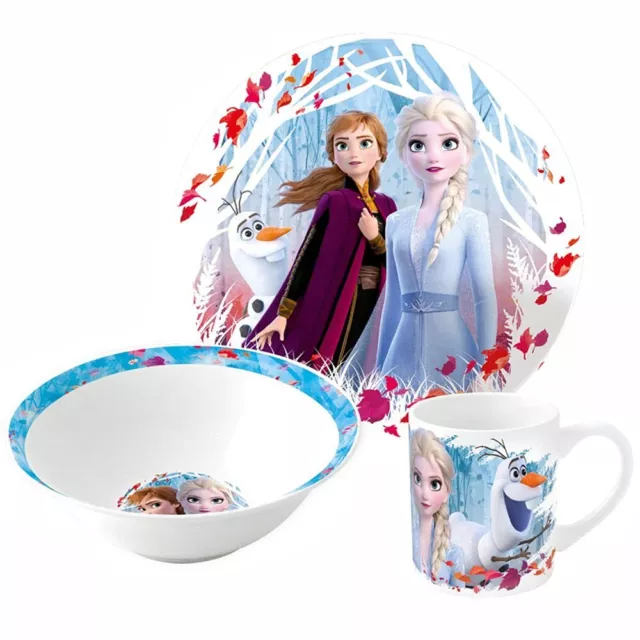POS 24508 Frühstücksset Disney Frozen Motiv Teller + Müslischale Keramik B-WARE 2