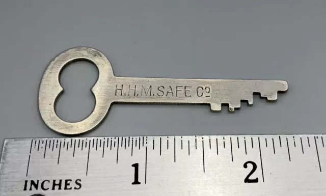 Antique Vintage Key Herring Hall Marvin HHM Safe Co #159 H.H.M. Great Condition