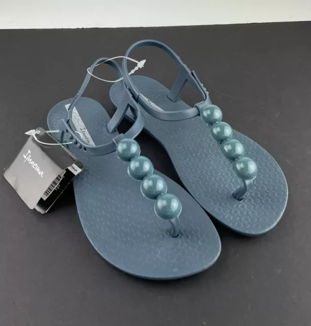 NWT Ipanema Women's Pearl Thong Flip Flops IPA Sandals Blue