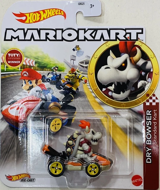 HOT WHEELS DIECAST Mario kart Dry Bowser Standard Kart 2022 New Release