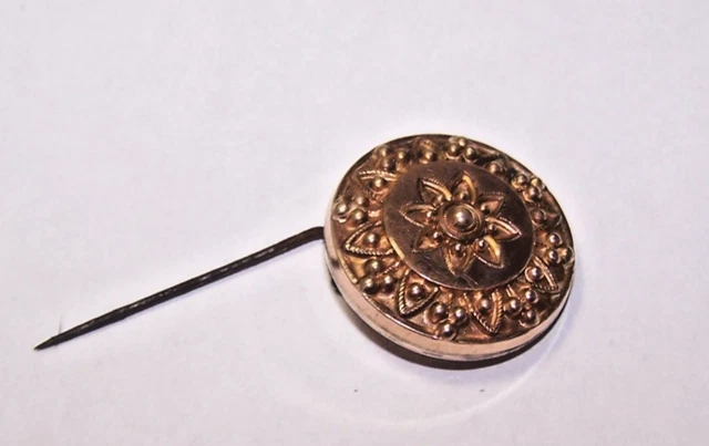 Broche Ancienne Pic à Chapeau Avec Pierre Blanche - Bijou Vintage Occasion, Référence REF38012
