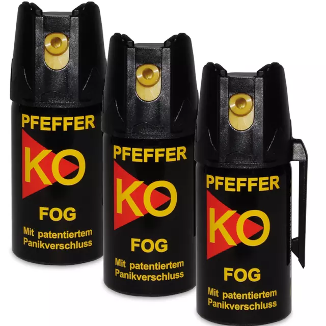 Ballistol Pfefferspray KO FOG  Hundeabwehr Abwehrspray 3 x 50 ML  Schutzspray