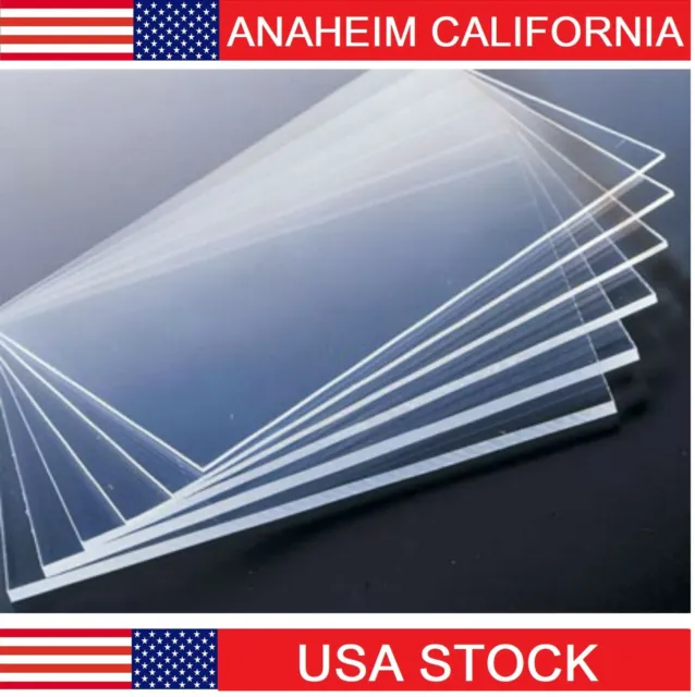 2x1 Feet 5mm Thick Clear Cast Acrylic Sheets 24 x 12 inch Plexiglass Lucite Bulk