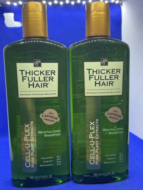 Thicker Fuller Hair Cell-U-Plex Revitalizing Shampoo - 12oz. Lot of 2