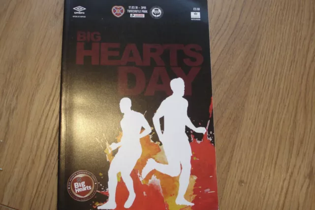 Heart Of Midlothian (Hearts) V Partick Thistle                           17/3/18