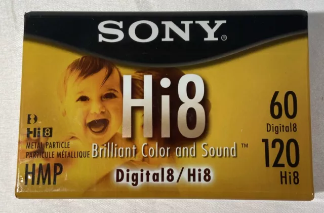 Sony 8mm Digital8 Hi8 Blank Tape 120 Minutes HMP New Sealed Cassette