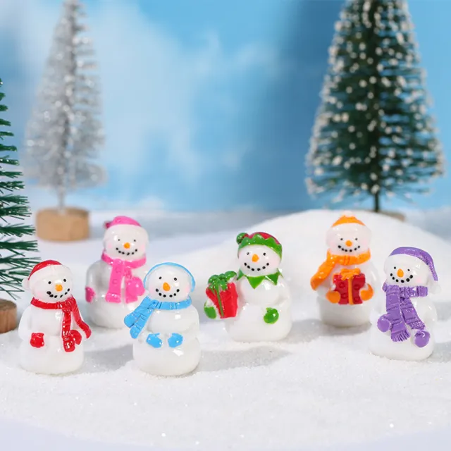 Dollhouse Figurines Resin Craft DIY Decorative Snowman Ornament Home Party