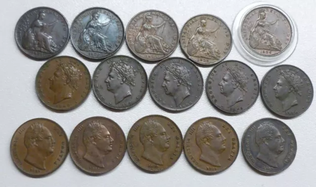 Copper Farthings George IV & William IV 1821-1837 Selected Grades See Menu